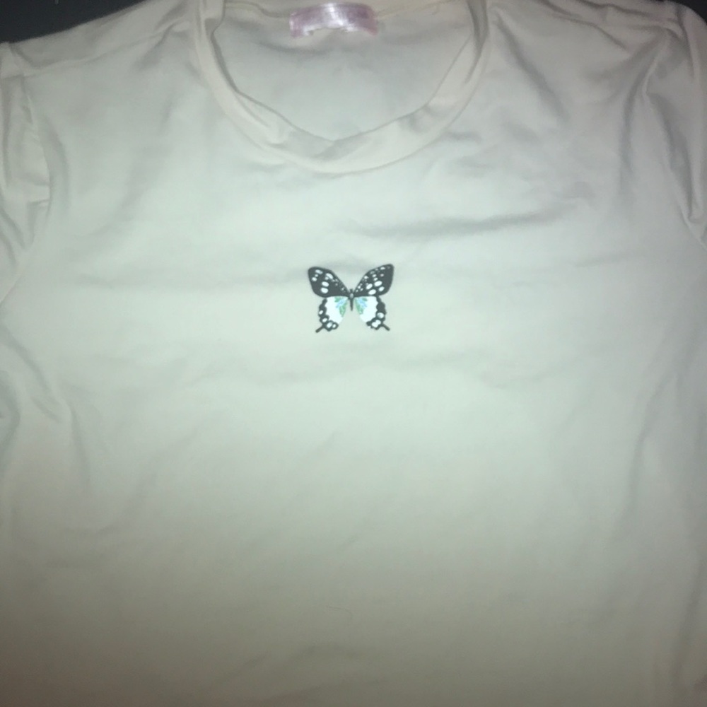 Butterfly cropped tee
